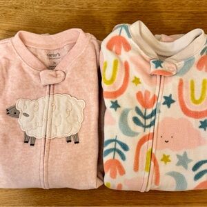 Carter's Pink Pajama Set with Whimsical Patterns